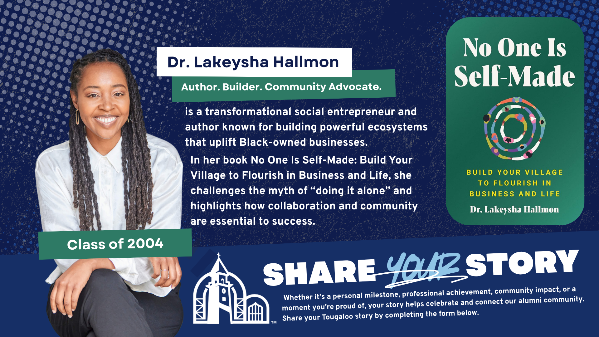 Tougaloo alumni story spotlight for Dr. Lakeysha Hallmon