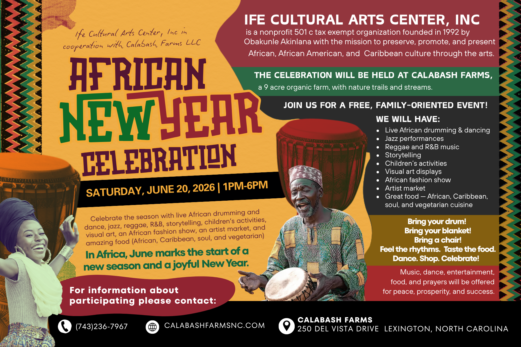 African New Year celebration graphic