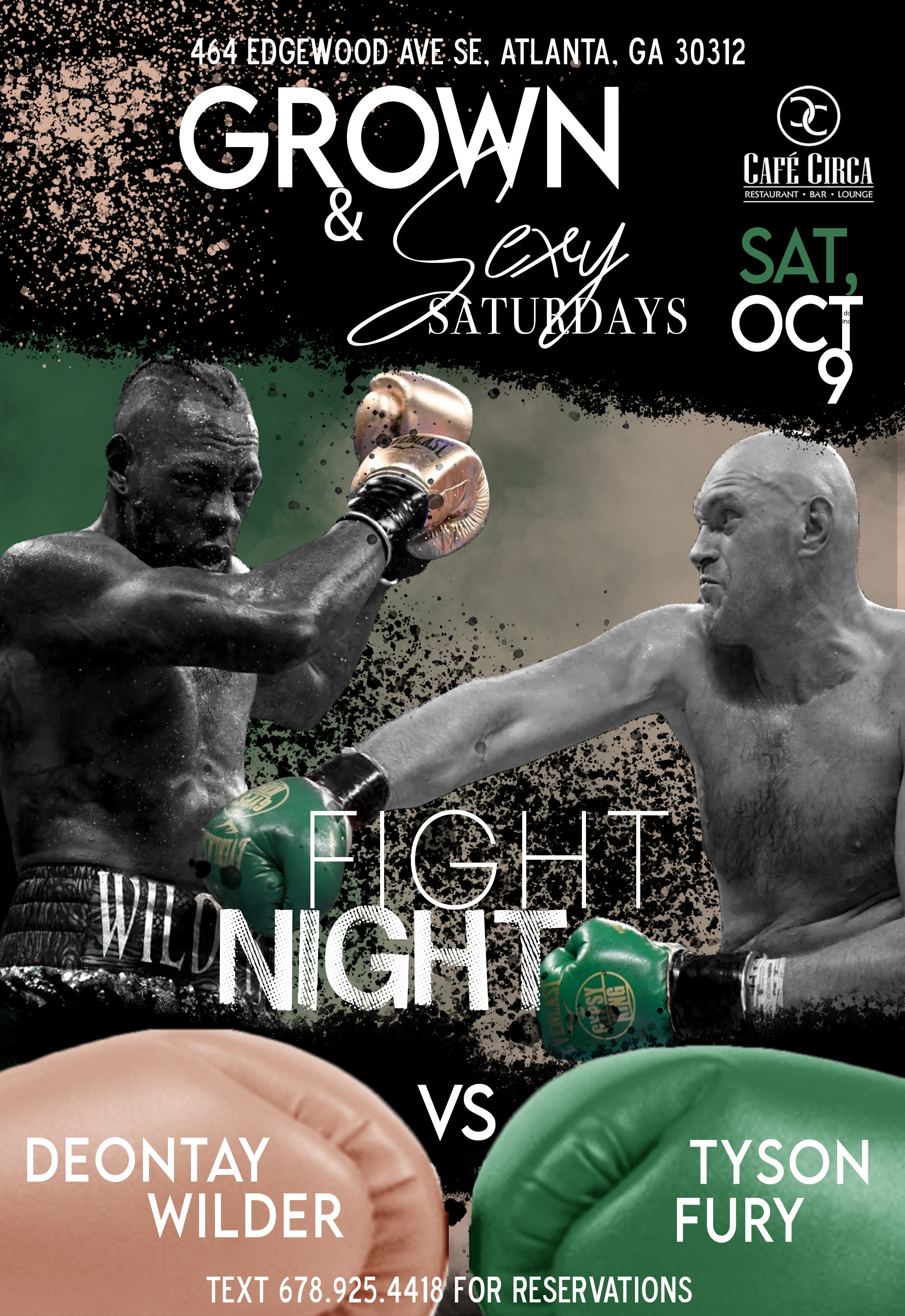 Fight Night boxing event flyer