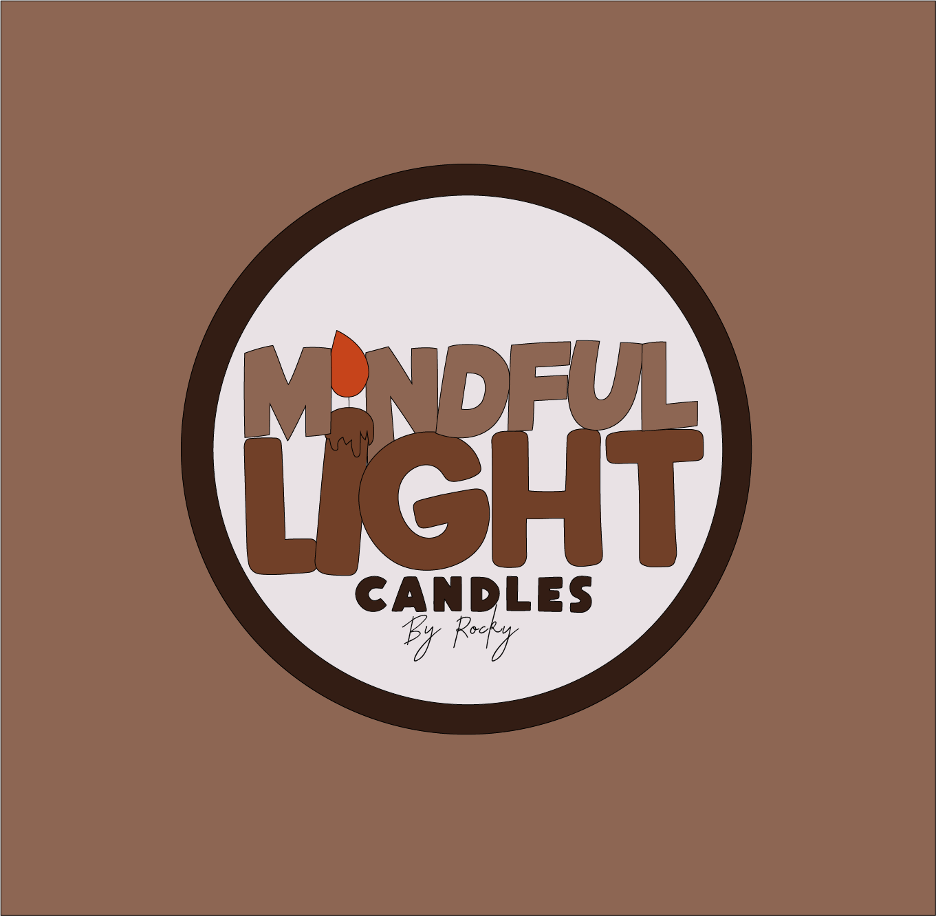 Mindful Light Candles badge logo