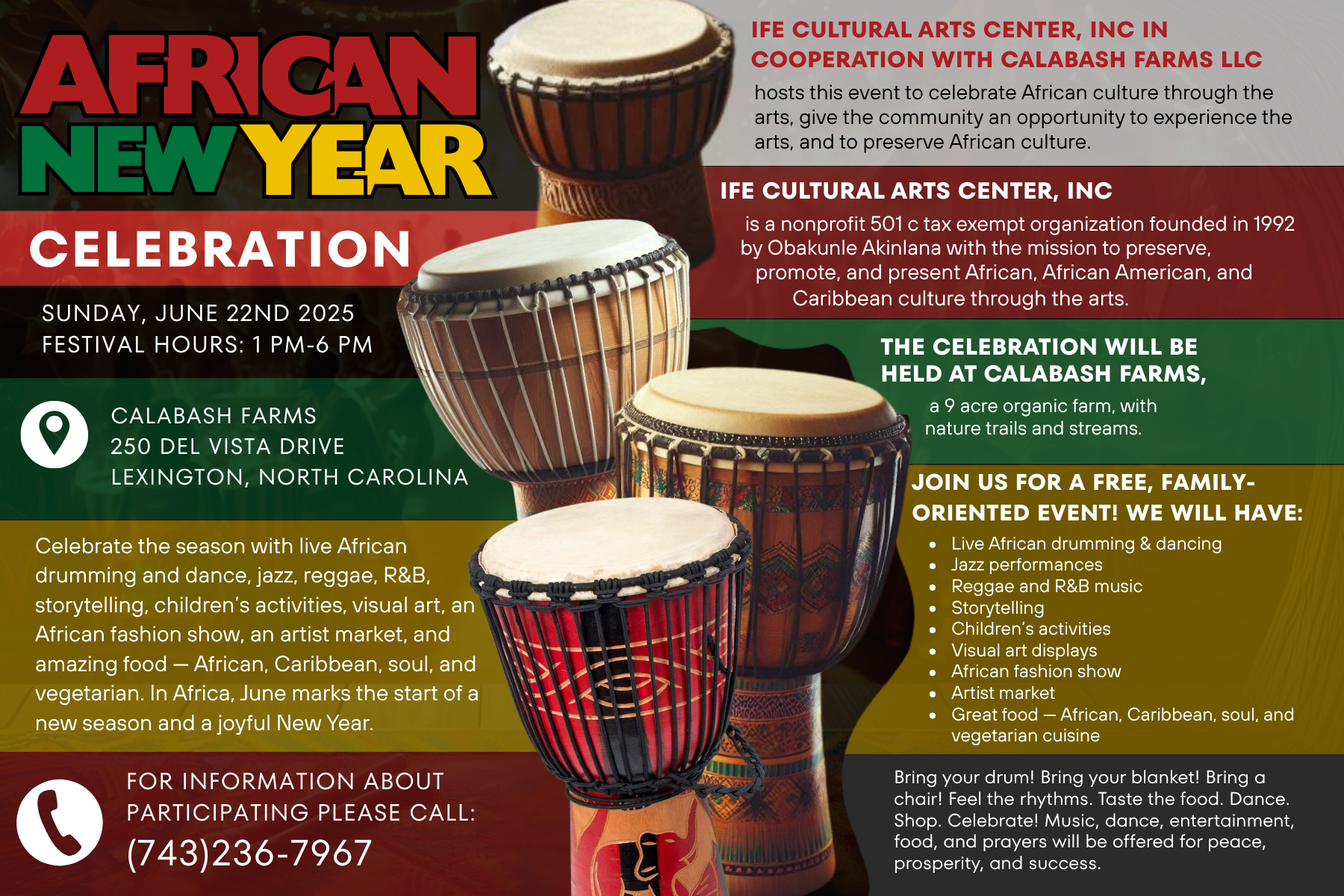 African New Year community celebration graphic