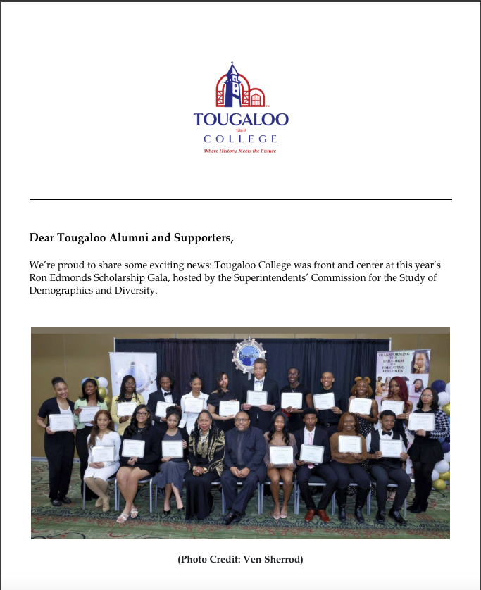 Celebrating Tougaloo's Excellence campaign